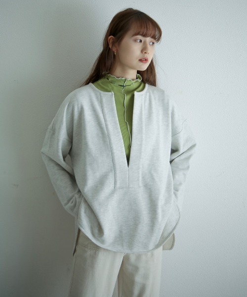 spoon store(スプーンストア)の「メローリブインナー(Tシャツ/カットソー・レディース・グリーン/アイボリー/ピンク・フリー)」の18枚目の写真