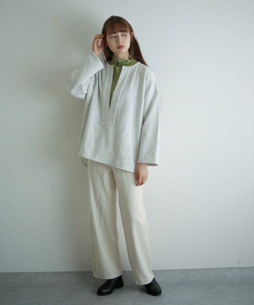 spoon store(スプーンストア)の「メローリブインナー(Tシャツ/カットソー・レディース・グリーン/アイボリー/ピンク・フリー)」の22枚目の写真