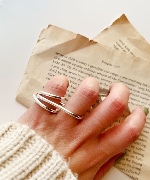 セール メタル ボリューム ダブルフィンガーリング リング Cemonemo セモネモ のファッション通販 Zozotown