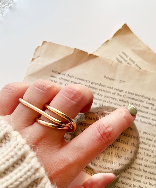 セール メタル ボリューム ダブルフィンガーリング リング Cemonemo セモネモ のファッション通販 Zozotown