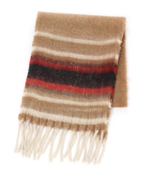 BAYFLOW（ベイフロー）の「ボーダーボリュームストール（ストール/ショール・レディース・ベージュ/グレー・FREE）」の9枚目の写真