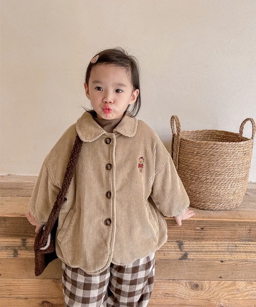 aimoha(アイモハ)の「【aimoha-KIDS-】子供服 クマ刺繍ボア裏地暖かい中ボアコーデュロイコート(ブルゾン・キッズ・ネイビー/ベージュ・130/90/80/100/120/110)」の17枚目の写真