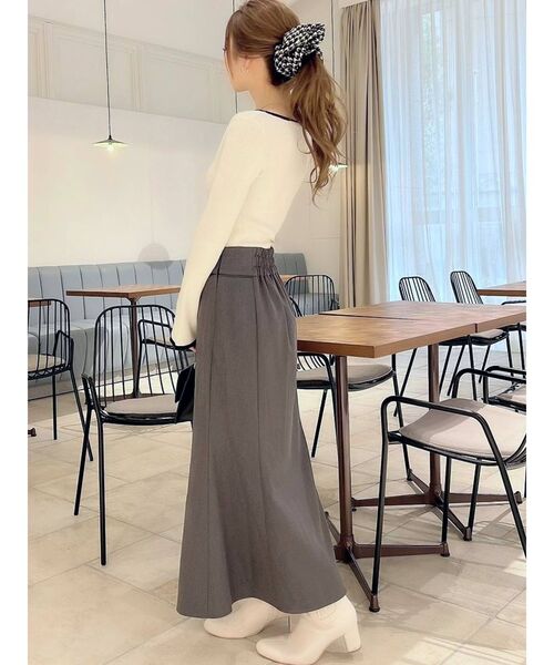 RESEXXY(リゼクシー)の「バイカラーリブニットトップス(ニット/セーター・レディース・ブラック/ブラウン/オフホワイト・FREE)」の15枚目の写真