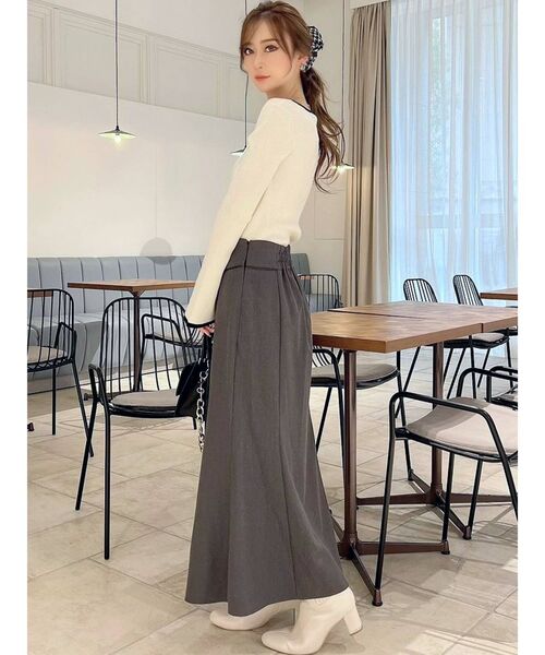 RESEXXY(リゼクシー)の「バイカラーリブニットトップス(ニット/セーター・レディース・ブラック/ブラウン/オフホワイト・FREE)」の17枚目の写真