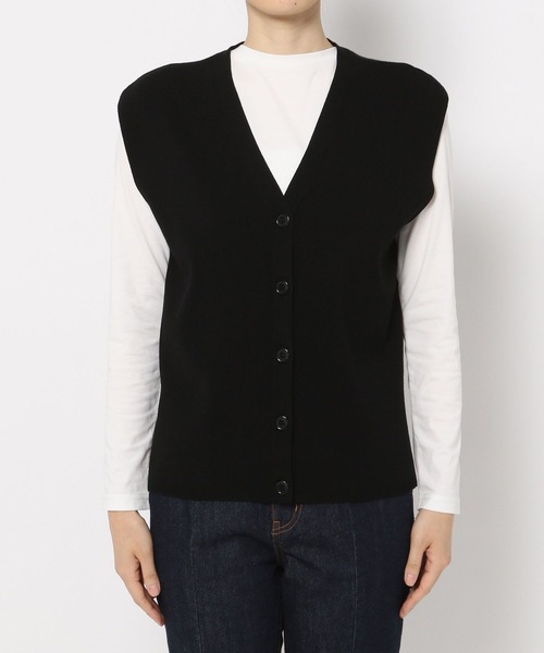 PAGEBOY（ページボーイ）の「Vネックカーデベスト（ベスト・レディース・ブラック/オフホワイト/グリーン・FREE）」の11枚目の写真