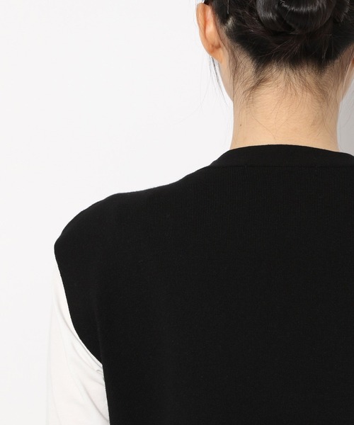 PAGEBOY（ページボーイ）の「Vネックカーデベスト（ベスト・レディース・ブラック/オフホワイト/グリーン・FREE）」の18枚目の写真