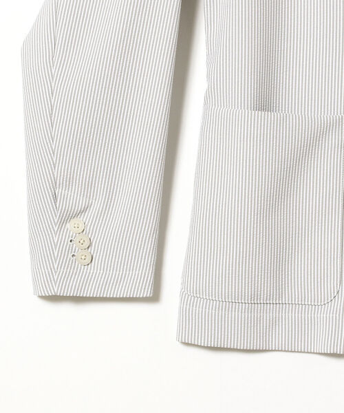 BEAMS LIGHTS(ビームスライツ)の「BEAMS LIGHTS / シアサッカー 2ボタン ジャケット(テーラードジャケット・メンズ・ネイビー/グレー・SMALL/MEDIUM/LARGE/X-LARGE)」の6枚目の写真