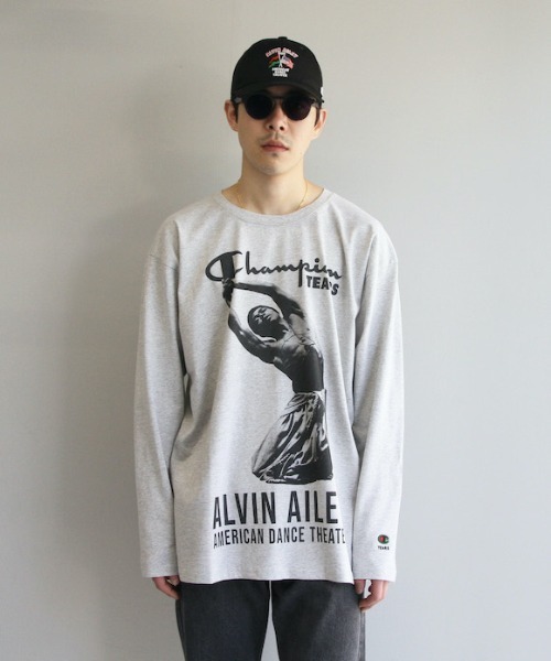 限時セール セール Champion Tears Crewneck Long Sleeve T Shirt Tシャツ カットソー Champion チャンピオン のファッション 安いオンライン Arenatheatre Net