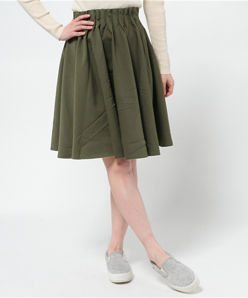 Kastane（カスタネ）の「【Kastane】Wタックスカート（スカート・レディース・ベージュ/カーキ/ブラック/ボルドー・FREE）」の6枚目の写真