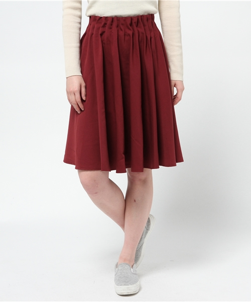 Kastane（カスタネ）の「【Kastane】Wタックスカート（スカート・レディース・ベージュ/カーキ/ブラック/ボルドー・FREE）」の7枚目の写真