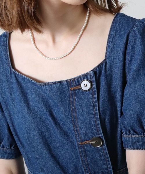 Cheek（チーク）の「【サイズ展開あり】デニムパワショルワンピース（ワンピース・レディース・ネイビー/ダークブルー・SMALL/MEDIUM）」の19枚目の写真