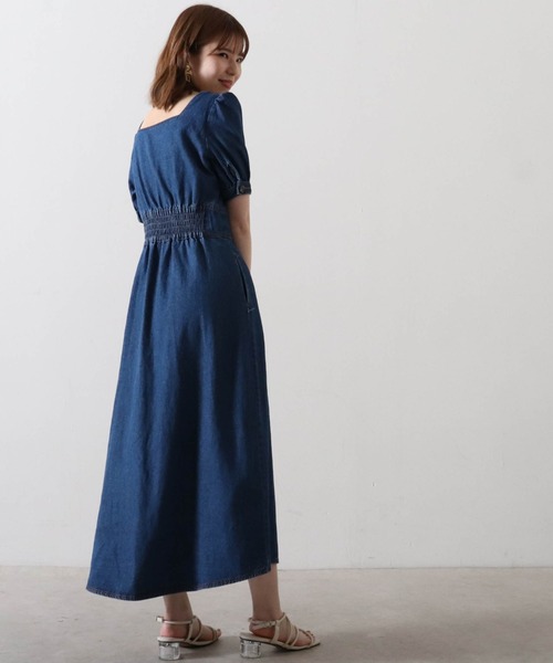 Cheek（チーク）の「【サイズ展開あり】デニムパワショルワンピース（ワンピース・レディース・ネイビー/ダークブルー・SMALL/MEDIUM）」の14枚目の写真