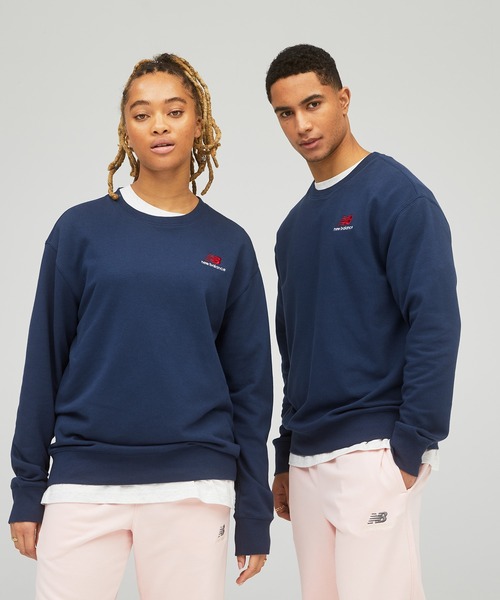 NEW BALANCE（ニューバランス）の「NB Essentials uni-ssentials スウェットクルー（スウェット・メンズ・ホワイト/ブラック/ネイビー/カーキ/イエロー/ピンクベージュ・01/02/03/04/05/00）」の5枚目の写真