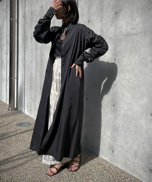 &g'aime(アンジェム)の「【&g'aime】ストリングシャツワンピース(ワンピース・レディース・ブラック/オフホワイト/グレイッシュベージュ・FREE)」の17枚目の写真