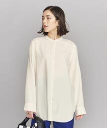 BEAUTY&YOUTH UNITED ARROWS | BY ポリエステル バンドカラー シャツ -ウォッシャブル-(シャツ/ブラウス)