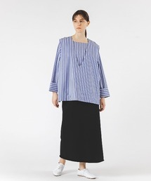 mizuiroind | mizuiro ind ストライプレイヤードデザインシャツ(シャツ/ブラウス)