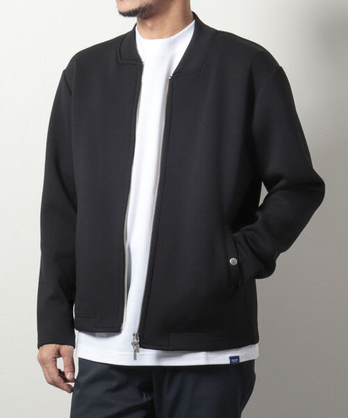 NOLLEY'S goodman（ノーリーズグッドマン）の「ダンボールニットMA-1 カーディガン ジャケット ブルゾン（ブルゾン・メンズ・ベージュ/ブラック/ネイビー・LARGE/MEDIUM/X-LARGE/SMALL）」の2枚目の写真