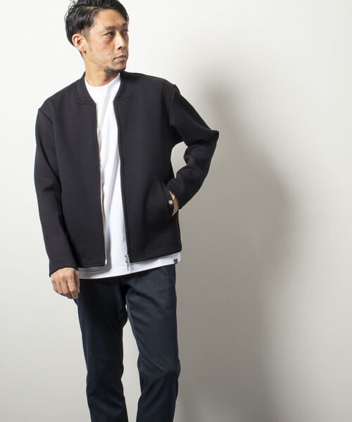 NOLLEY'S goodman（ノーリーズグッドマン）の「ダンボールニットMA-1 カーディガン ジャケット ブルゾン（ブルゾン・メンズ・ベージュ/ブラック/ネイビー・LARGE/MEDIUM/X-LARGE/SMALL）」の16枚目の写真