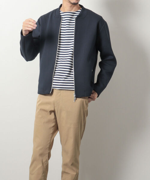 NOLLEY'S goodman（ノーリーズグッドマン）の「ダンボールニットMA-1 カーディガン ジャケット ブルゾン（ブルゾン・メンズ・ベージュ/ブラック/ネイビー・LARGE/MEDIUM/X-LARGE/SMALL）」の20枚目の写真