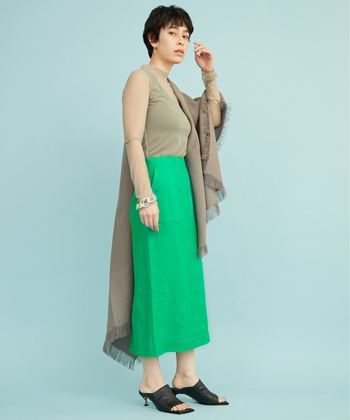 【WEB限定】リネンペンシルスカート