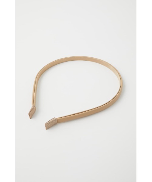 MOUSSY（マウジー）の「F/LEATHER ヘッドバンド（カチューシャ・レディース・ベージュ/ブラック・FREE）」の11枚目の写真