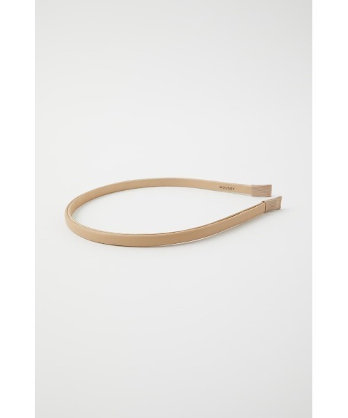 MOUSSY（マウジー）の「F/LEATHER ヘッドバンド（カチューシャ・レディース・ベージュ/ブラック・FREE）」の12枚目の写真