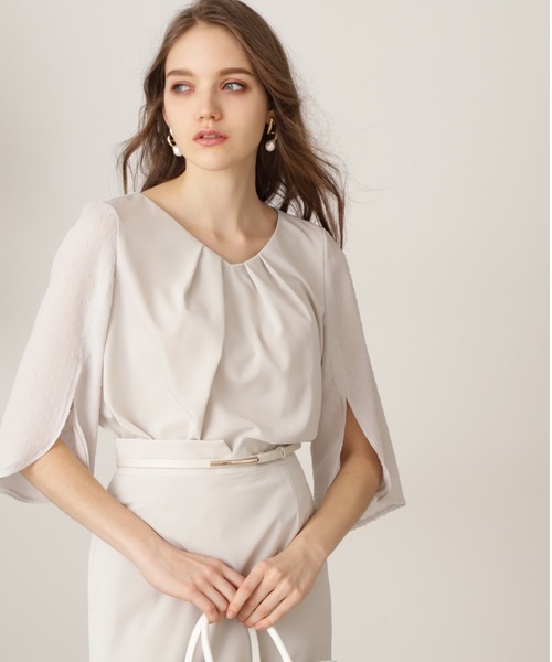 セール シャツ ブラウス トップス Pinky Dianne ピンキーアンドダイアン のファッション Pinky Dianne ピンキーアンドダイアン のシャツ ブラウス ペタルスリーブコンビブラウス 031 をセール価格で購入できます Pinky Dianne ペタルスリーブ