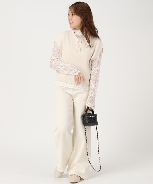 acro（アクロ）の「ポロニットベスト/AC1347（ベスト・レディース・ベージュ/ネイビー/カーキ/ブラック・ﾌﾘ-）」の7枚目の写真