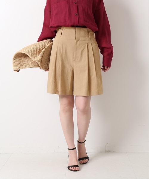 Spick & Span（スピックアンドスパン）の「レーヨンリネンショートパンツ（その他パンツ・レディース・グリーン/ベージュ・36/38）」の11枚目の写真