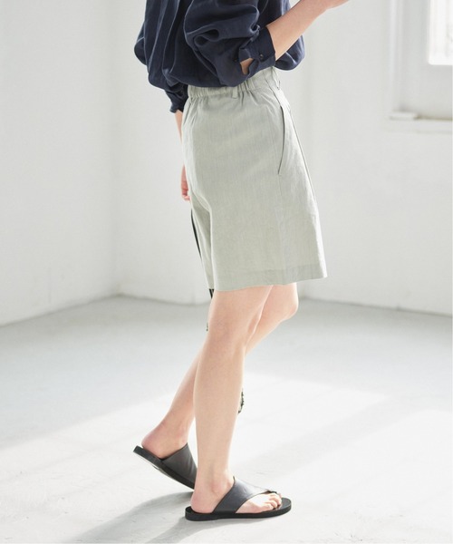 Spick & Span（スピックアンドスパン）の「レーヨンリネンショートパンツ（その他パンツ・レディース・グリーン/ベージュ・36/38）」の8枚目の写真