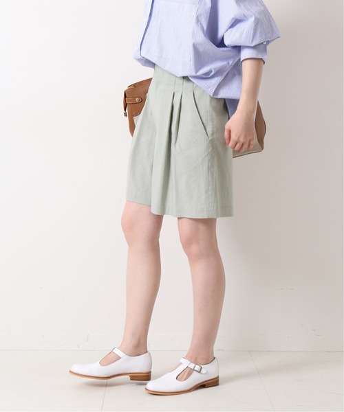 Spick & Span（スピックアンドスパン）の「レーヨンリネンショートパンツ（その他パンツ・レディース・グリーン/ベージュ・36/38）」の9枚目の写真