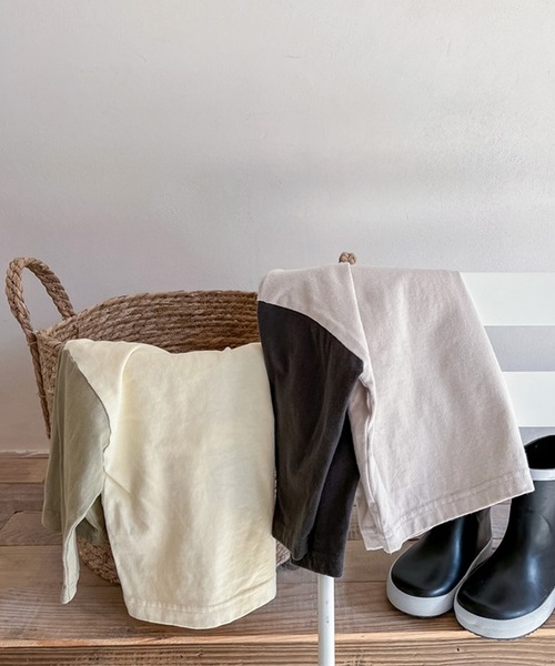 aimoha（アイモハ）の「aimoha-KIDS- 裾配色切り替えログプリントリンガーロングTEE（Tシャツ/カットソー・キッズ・ベージュ/ライトグレー・80/90/100/110/120/130）」の21枚目の写真