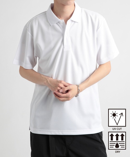 Printstar(プリントスター)の「【Printstar】dry polo-shirts / ドライポロシャツ UVカット 紫外線カット 00302(ポロシャツ・メンズ・ブラック/オリーブ/ホワイト/ダークグレー/ブルー/グレー/グリーン/レッド/バーガンディー/ネイビー/ライトパープル/ライトイエロー/ライトピンク/ライトブルー/杢グレー/ライトブラック/ライトベージュ・LL/M/S/L)」の2枚目の写真