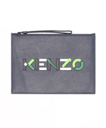 Kenzography Leather Large Clutch