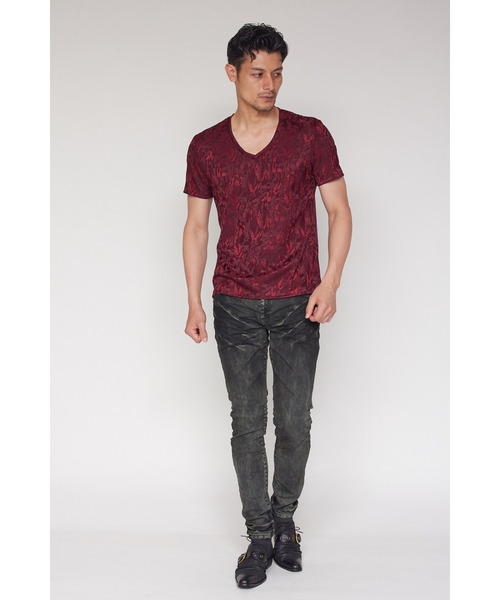 TORNADO MART（トルネードマート）の「TORNADO MART∴カモフラJQVネック半袖Tシャツ（Tシャツ/カットソー・メンズ・カーキ/レッド/ネイビー・M/L/LL）」の19枚目の写真