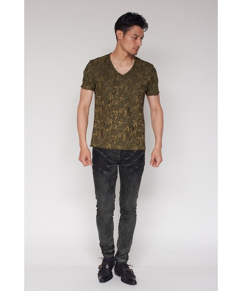 TORNADO MART（トルネードマート）の「TORNADO MART∴カモフラJQVネック半袖Tシャツ（Tシャツ/カットソー・メンズ・カーキ/レッド/ネイビー・M/L/LL）」の17枚目の写真