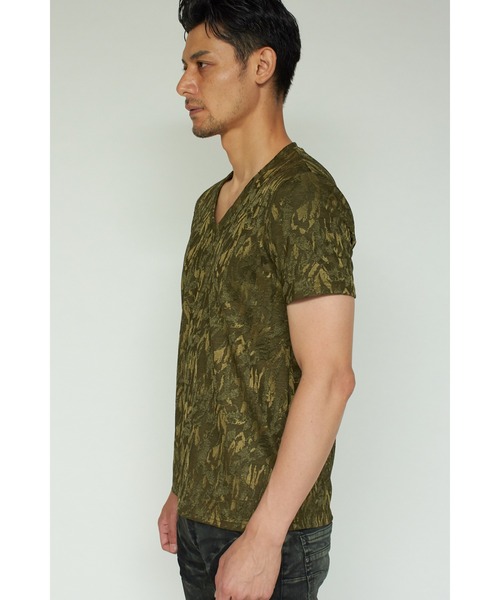 TORNADO MART（トルネードマート）の「TORNADO MART∴カモフラJQVネック半袖Tシャツ（Tシャツ/カットソー・メンズ・カーキ/レッド/ネイビー・M/L/LL）」の16枚目の写真