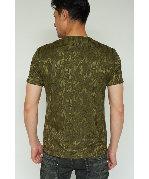 TORNADO MART（トルネードマート）の「TORNADO MART∴カモフラJQVネック半袖Tシャツ（Tシャツ/カットソー・メンズ・カーキ/レッド/ネイビー・M/L/LL）」の15枚目の写真