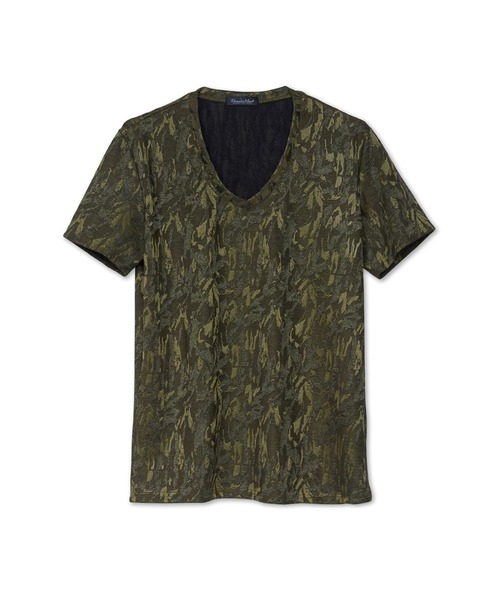 TORNADO MART（トルネードマート）の「TORNADO MART∴カモフラJQVネック半袖Tシャツ（Tシャツ/カットソー・メンズ・カーキ/レッド/ネイビー・M/L/LL）」の12枚目の写真