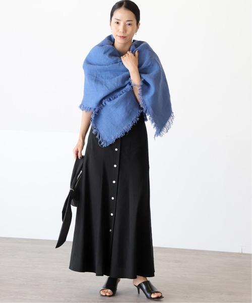 VERMEIL par iena（ヴェルメイユパーイエナ）の「リネンリヨセルマーメードワンピース（ワンピース・レディース・ブラック/カーキ・38/36）」の6枚目の写真