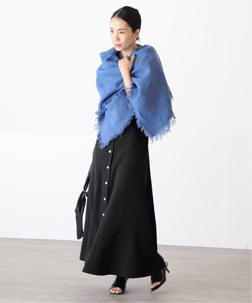 VERMEIL par iena（ヴェルメイユパーイエナ）の「リネンリヨセルマーメードワンピース（ワンピース・レディース・ブラック/カーキ・38/36）」の3枚目の写真