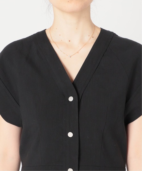 VERMEIL par iena（ヴェルメイユパーイエナ）の「リネンリヨセルマーメードワンピース（ワンピース・レディース・ブラック/カーキ・38/36）」の15枚目の写真