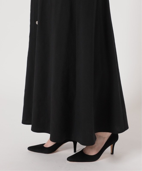 VERMEIL par iena（ヴェルメイユパーイエナ）の「リネンリヨセルマーメードワンピース（ワンピース・レディース・ブラック/カーキ・38/36）」の5枚目の写真