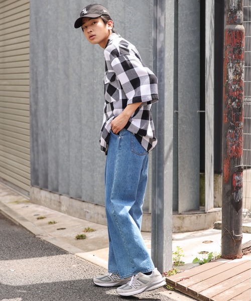 WEGO（ウィゴー）の「WEGO/ハーフジップバッファローチェックビックシャツ（シャツ/ブラウス・メンズ・ホワイト系その他2/グリーン系その他2・MEDIUM/LARGE）」の20枚目の写真