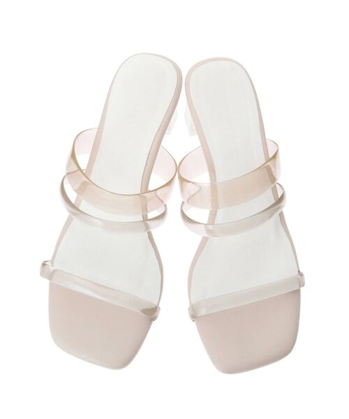 MERCURYDUO（マーキュリーデュオ）の「クリアチューブスクエアトゥサンダル（サンダル・レディース・ブラック/ベージュ/ミント・38/36/34）」の11枚目の写真