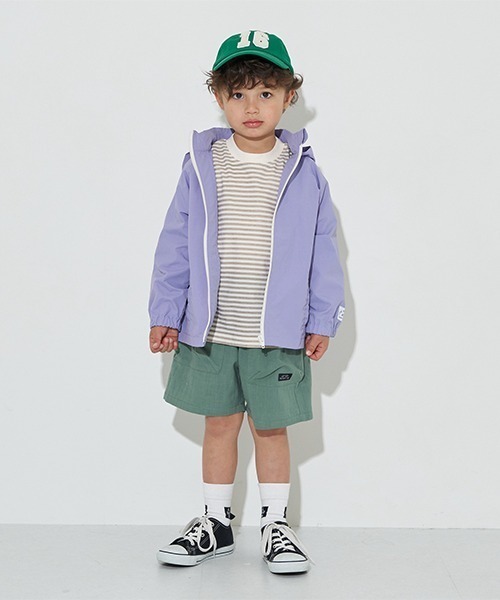 b・ROOM(ビールーム)の「【撥水加工】エブリデイマウンテンパーカ(収納ケース付き)(ブルゾン・キッズ・ライラック/オレンジ/ピンク/カーキ/ブルーグレー/ライトベージュ/ミント/ベージュ/ラベンダー/ネイビー・100cm/120cm/130cm/140cm/110cm)」の18枚目の写真
