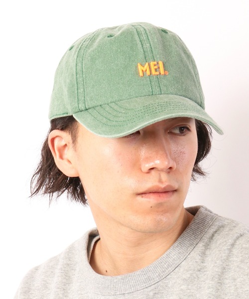 MEI（メイ）の「MEI ピグメントローキャップ（キャップ・メンズ・ブラック/ベージュ/イエロー/オレンジ/グリーン・FREE）」の11枚目の写真