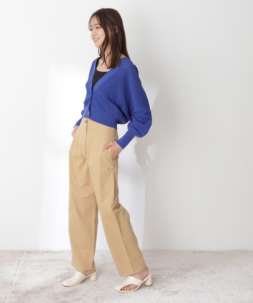 N.（N. Natural Beauty Basic）（エヌエヌナチュラルビューティーベーシック）の「◆透かし編みカーディガン（カーディガン/ボレロ・レディース・オフホワイト/ブルー/オレンジ・MEDIUM）」の6枚目の写真