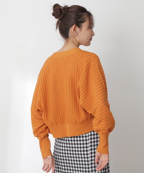 N.（N. Natural Beauty Basic）（エヌエヌナチュラルビューティーベーシック）の「◆透かし編みカーディガン（カーディガン/ボレロ・レディース・オフホワイト/ブルー/オレンジ・MEDIUM）」の11枚目の写真