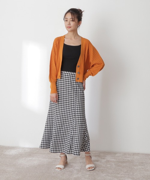 N.（N. Natural Beauty Basic）（エヌエヌナチュラルビューティーベーシック）の「◆透かし編みカーディガン（カーディガン/ボレロ・レディース・オフホワイト/ブルー/オレンジ・MEDIUM）」の9枚目の写真